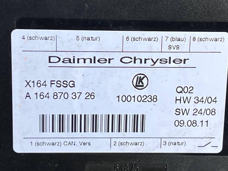 A1648703726 Б/у Блок управления сиденьем Mercedes GL 164 (350 crdi 4matis) Мерседес 2011-2012 3119781605 фото