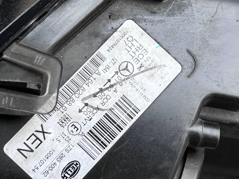A1648208861 / A1648260491 Б/у Права передня ксенонова фара Mercedes GL 164 (350 crdi 4matis) Мерседес 2011-2012 Англія 3139702694 фото