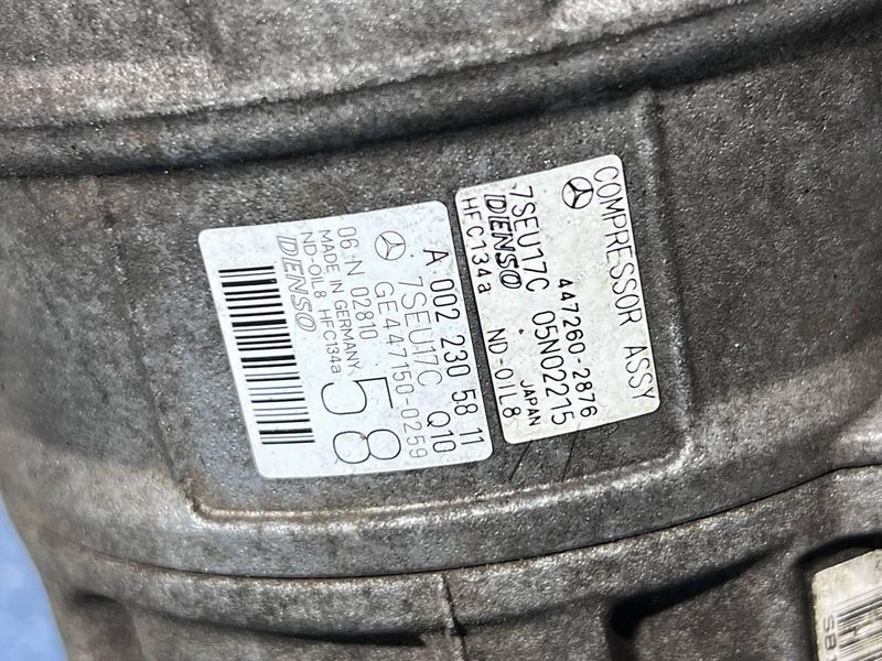 A0022305811 Б/у Компрессор кондиционера Denso (модель 7SEU17C) Mercedes GL 164 (350 crdi 4matis) Мерседес 2011-2012 3129631189 фото