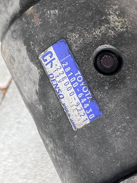 2810064430 / 2280009221 Б/у Стартер двигателя (Denso) Toyota RAV4 Тойота РАВ4 2001-2005 3141475650 фото