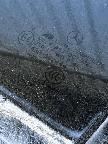 43R002444 Б/у Скло задніх лівих дверей Mercedes GL 164 (350 crdi 4matis) Мерседес 2011-2012 3143671942 фото