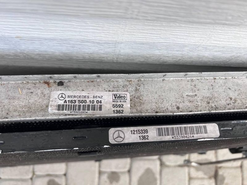 A1635001004 (1005583) Б/у Комплект радіаторів (Радіатор охолодження двигуна) Mercedes-Benz ML W163 (2.7дизель) 1998-2005 2967835841 фото